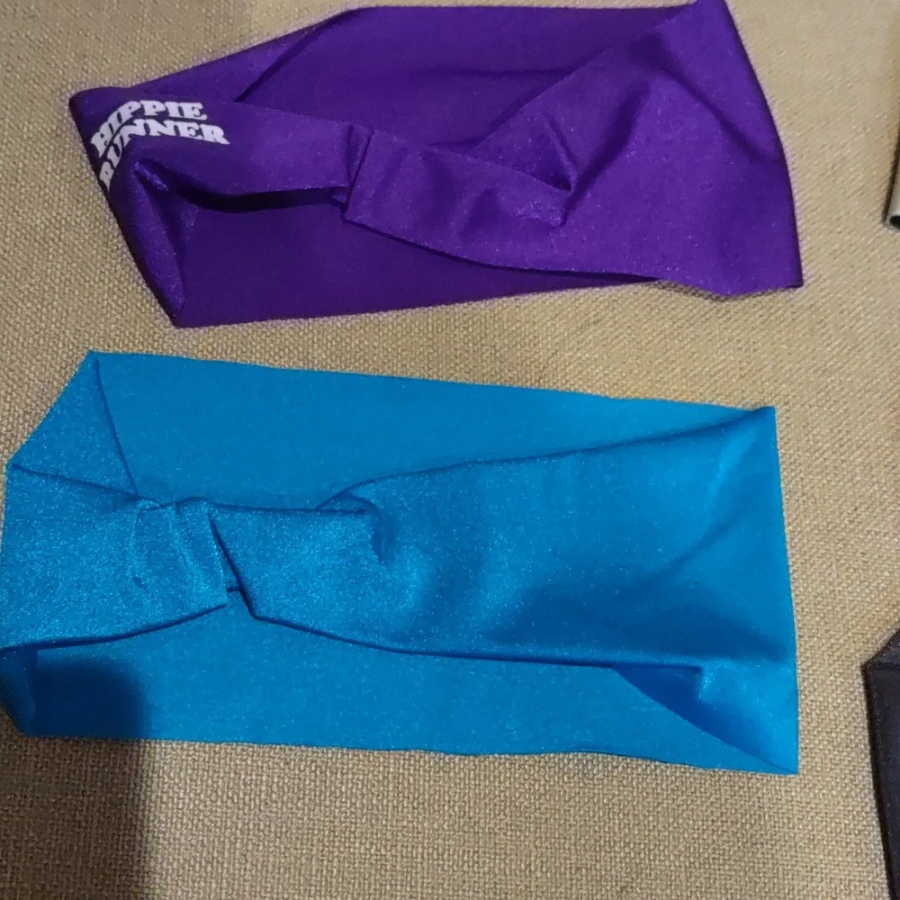 Colorful Running Headbands Set, I Run To Eat, Chocolate, Marathon